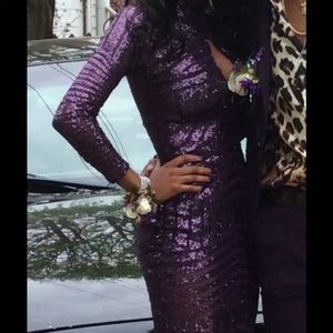 Custom purple prom dress